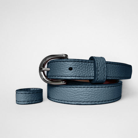 Classic SUMMER Belt in Dark Blue Grey-Airforce Blue - Shipping January 29, 2026