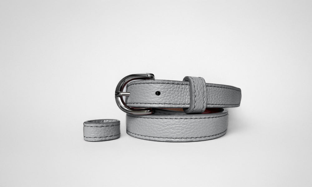 Classic SUMMER Belt in Light Blue Grey - Shipping January 29, 2026