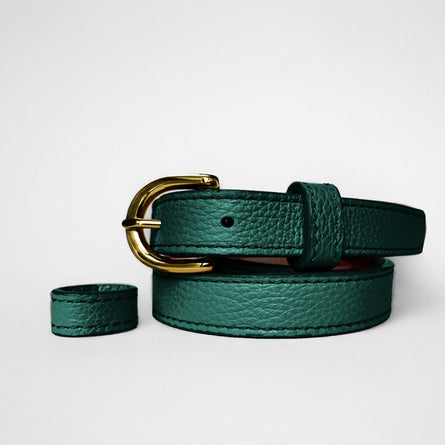 Classic AUTUMN Belt in Peacock-Forest Green - Shipping January 29, 2026