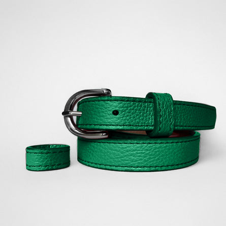 Classic WINTER Belt in Light Emerald-Dark Emerald - Shipping January 29, 2026