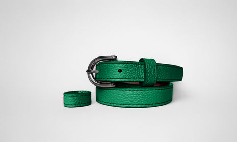 Classic WINTER Belt in Light Emerald-Dark Emerald - Shipping January 29, 2026