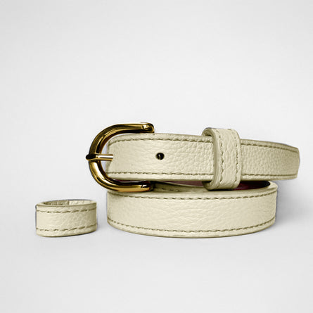 Classic AUTUMN Belt in Ivory-  Shipping January 29, 2026