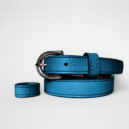 Classic WINTER Belt in Turquoise Blue - Shipping January 29, 2026