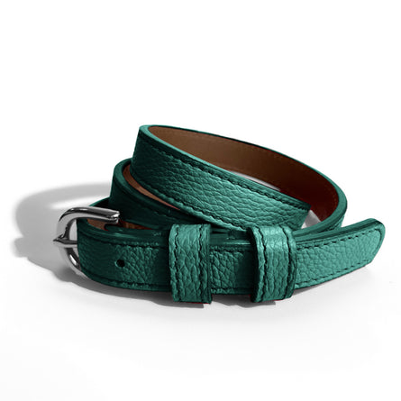 Classic WINTER Belt in Pine Green-Light Emerald - Shipping January 29, 2026