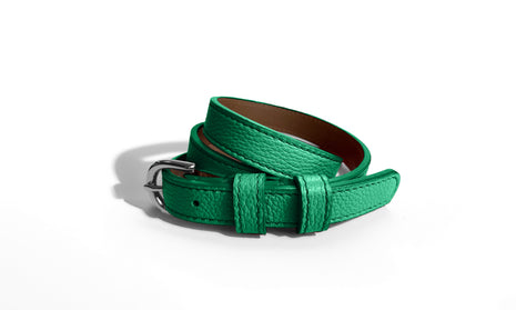 Classic WINTER Belt in Light Emerald-Dark Emerald - Shipping March  12, 2026