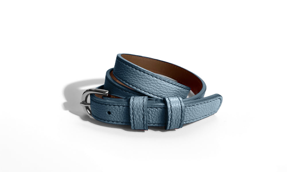 Classic SUMMER Belt in Dark Blue Grey-Airforce Blue - Shipping January 29, 2026