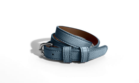 Classic SUMMER Belt in Dark Blue Grey-Airforce Blue - Shipping March 12, 2026