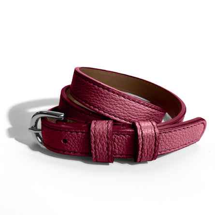 Classic SUMMER Belt in Cherry-Burgundy - Shipping December 12, 2025