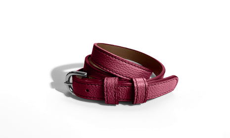 Classic SUMMER Belt in Cherry-Burgundy - Shipping December 12, 2025