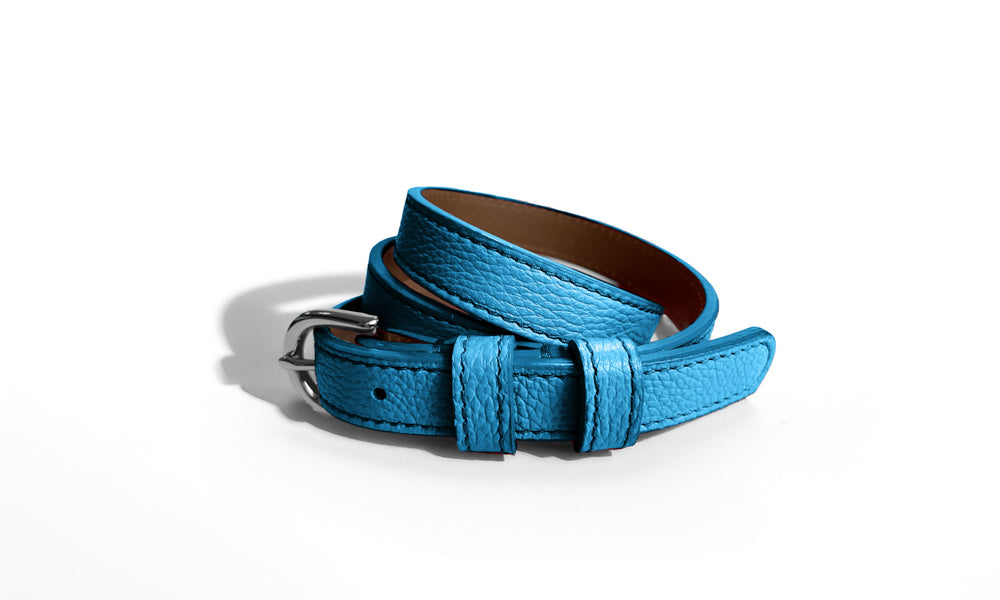 Classic WINTER Belt in Turquoise Blue - Shipping January 29, 2026