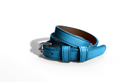 Classic WINTER Belt in Turquoise Blue - Shipping March 12, 2026