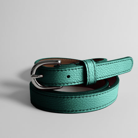 Classic WINTER Belt in Pine Green-Light Emerald - Shipping January 29, 2026