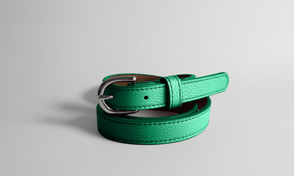 Classic WINTER Belt in Light Emerald-Dark Emerald - Shipping January 29, 2026