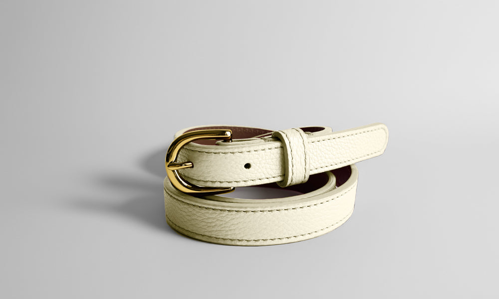 Classic AUTUMN Belt in Ivory-  Shipping January 29, 2026