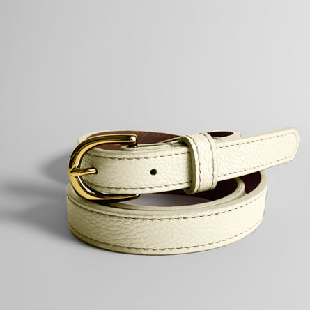 Classic AUTUMN Belt in Ivory-  Shipping January 29, 2026