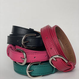 Classic WINTER Belt in Pine Green-Light Emerald - In stock