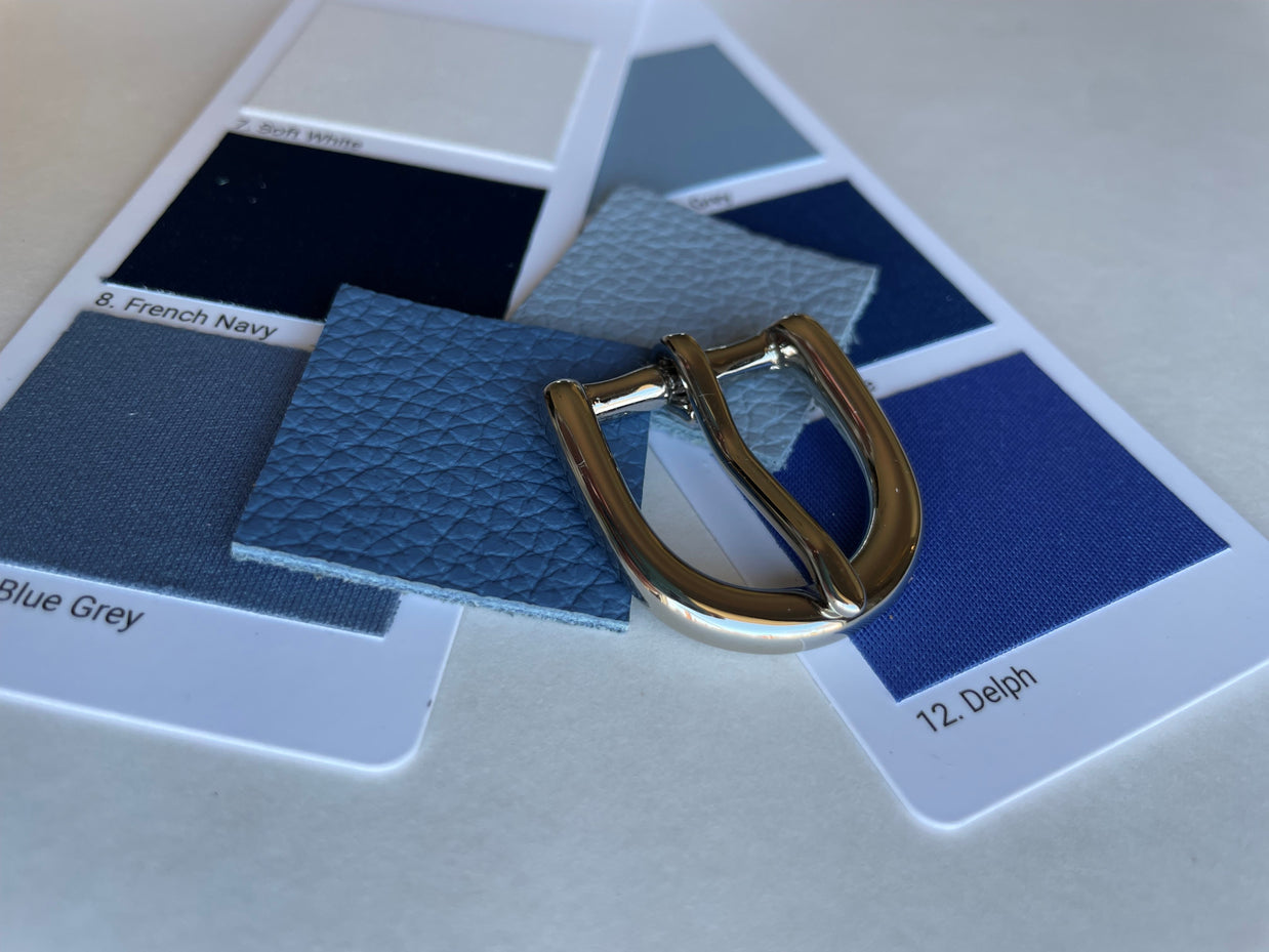 Classic SUMMER Belt in Dark Blue Grey-Airforce Blue - In Stock